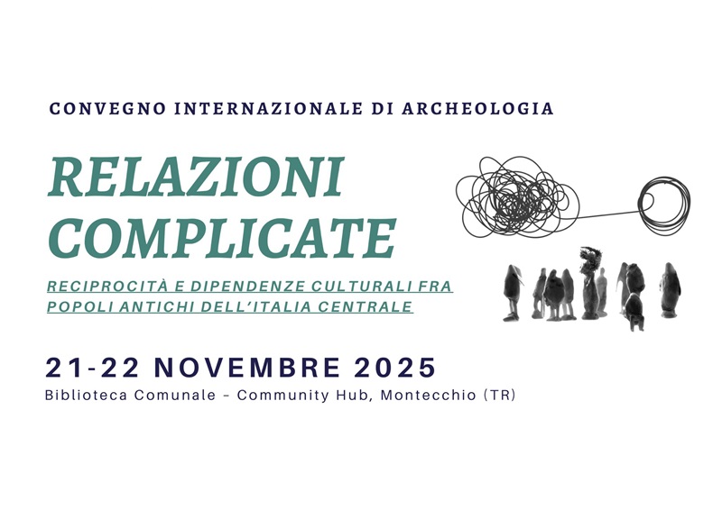 immagine notizia (ptn) Conferenza stampa in Provincia: martedì 11 novembre presentazione del convegno “Relazioni complicate. Reciprocità e dipendenze culturali fra i popoli antichi dell’Italia centrale” in programma a Montecchio il 21 e 22 novembre